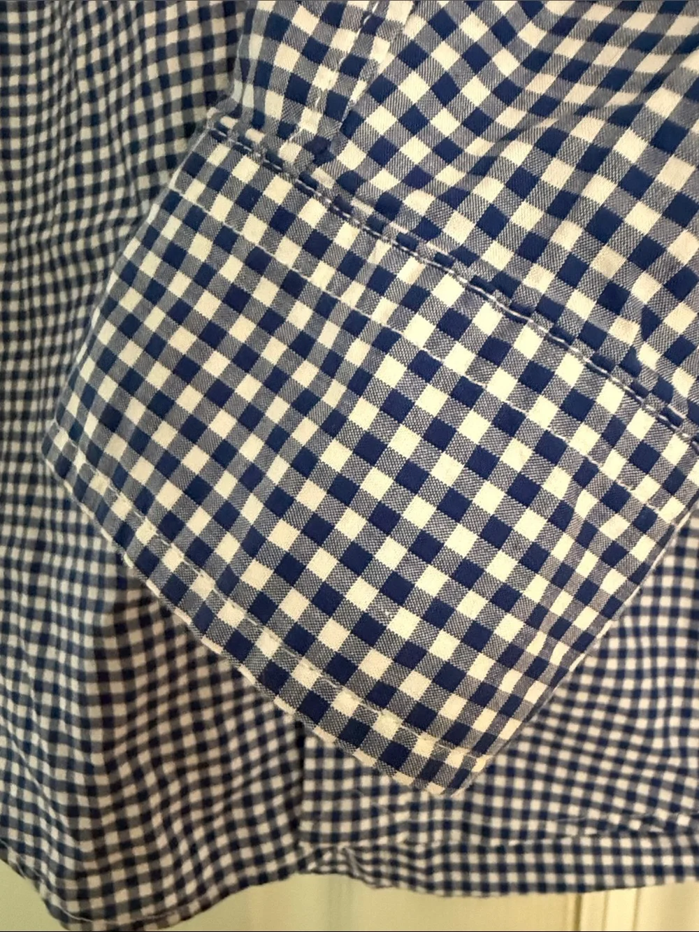 Boy’s Ralph Lauren Navy and White Gingham Button-Down Shirt